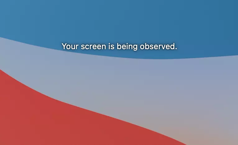 your screen is being observed message on lock screen