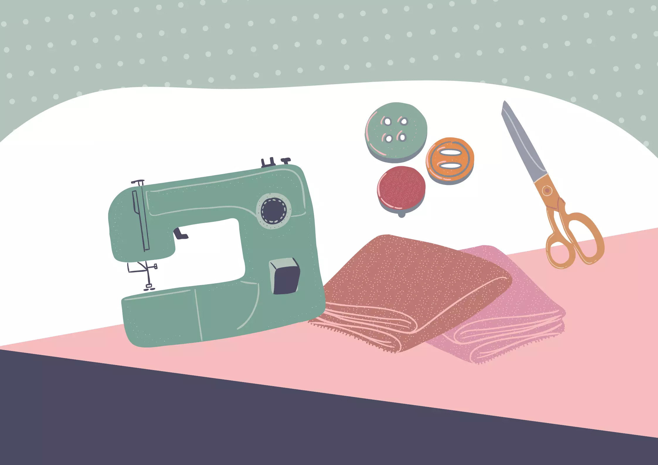 graphic of sewing equipment