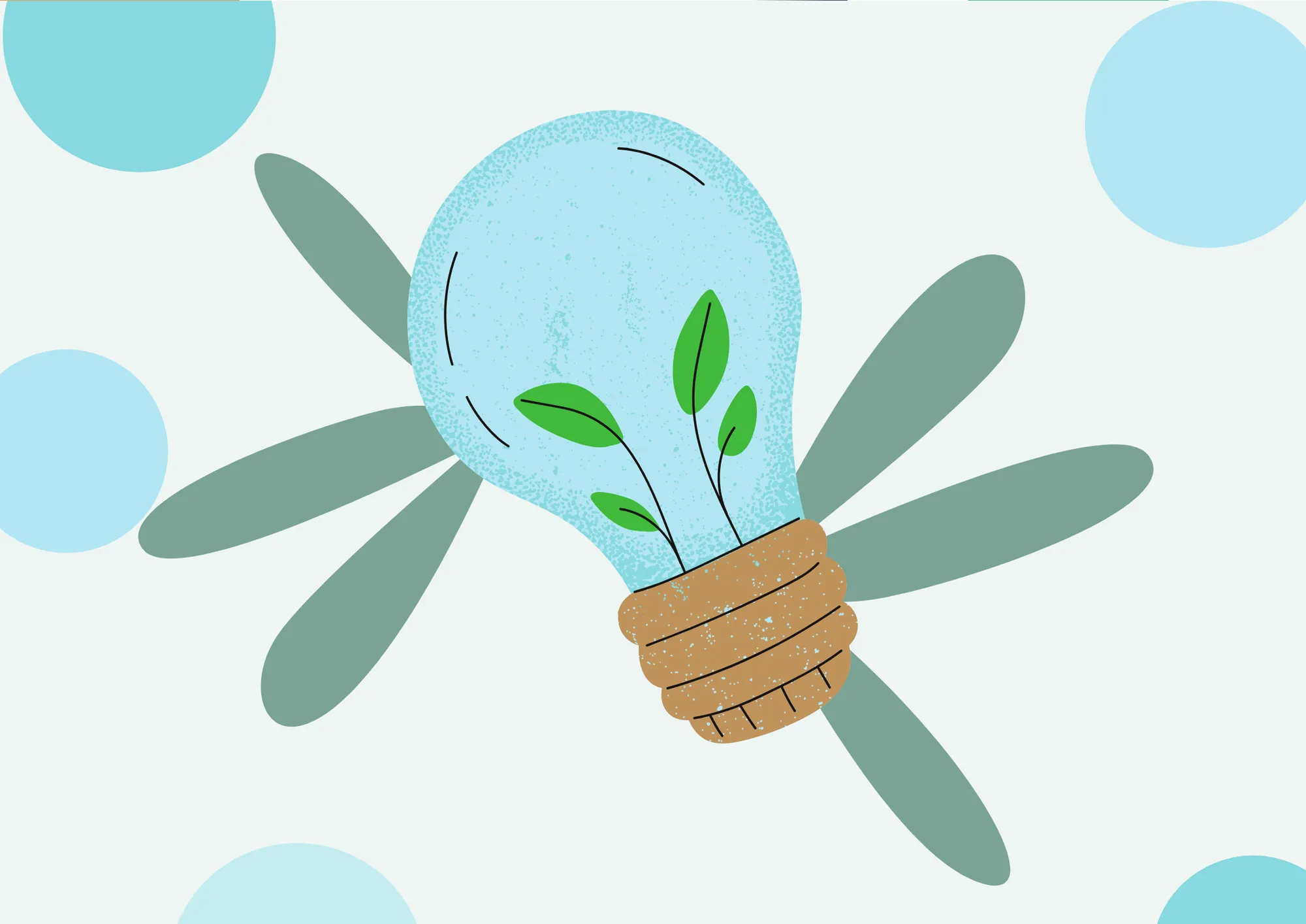 graphic of bulb with a plant